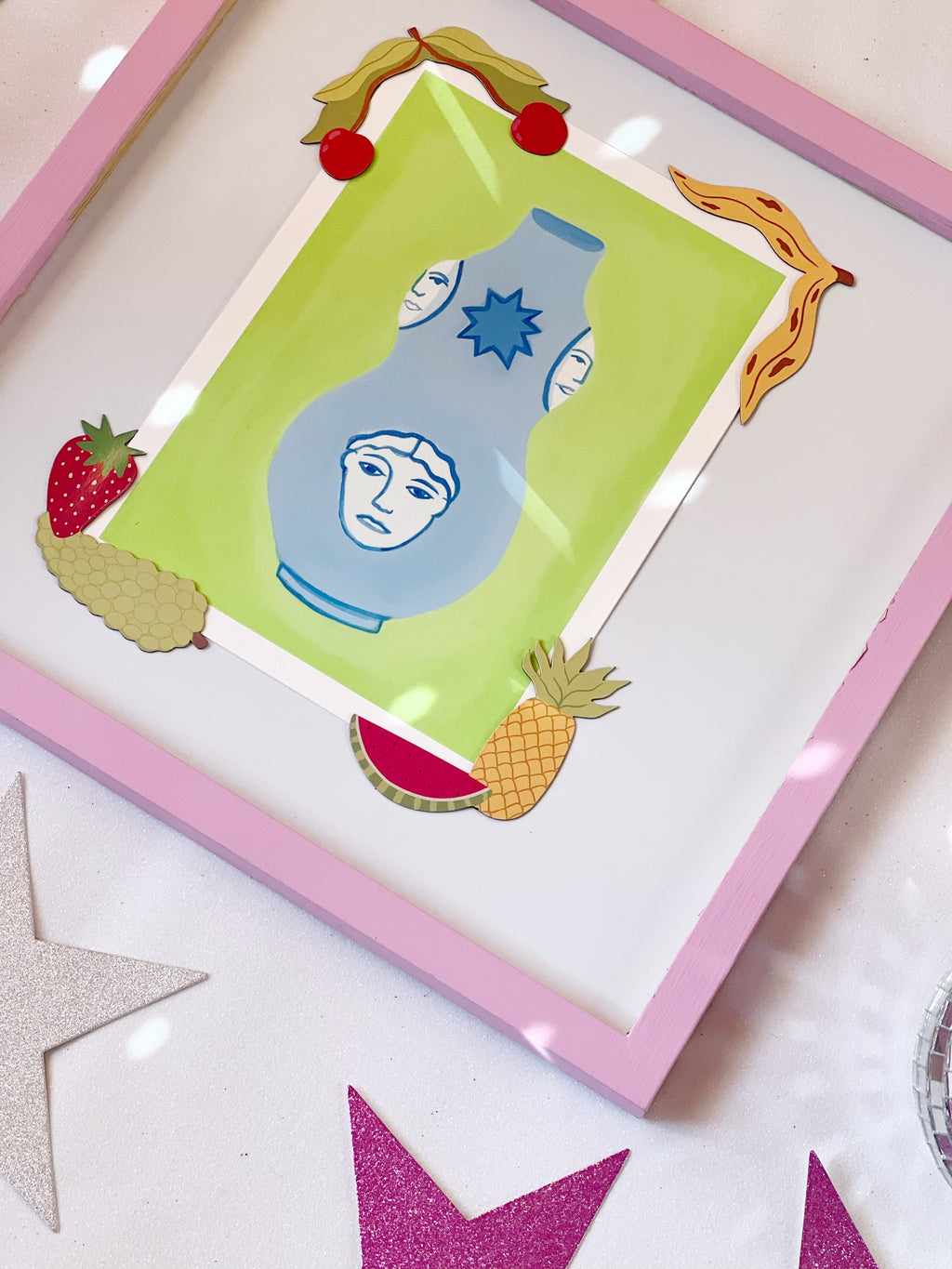 corner frame fruit magnet set