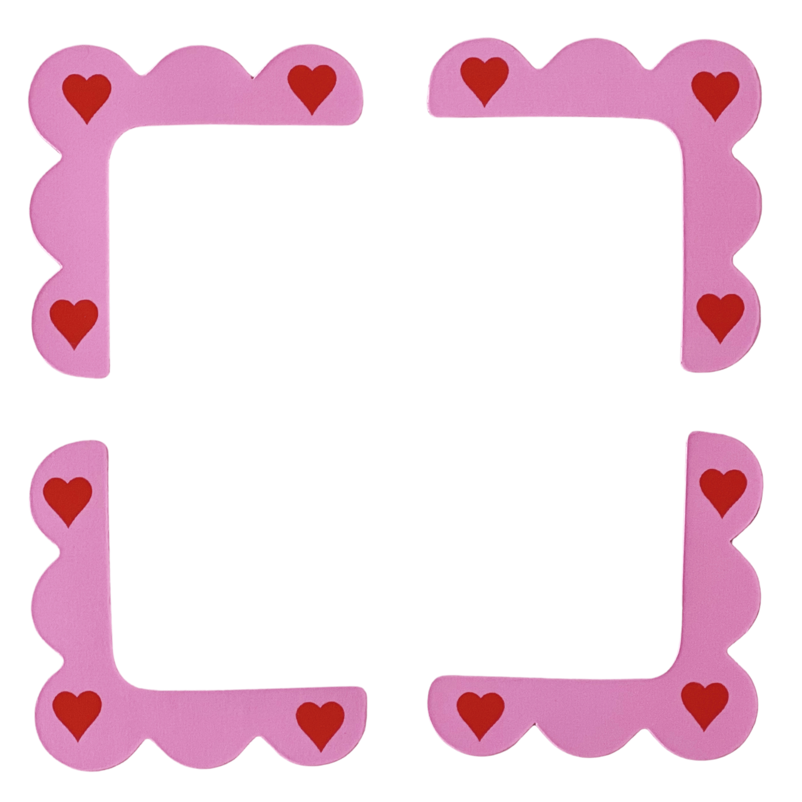 corner frame heart magnets