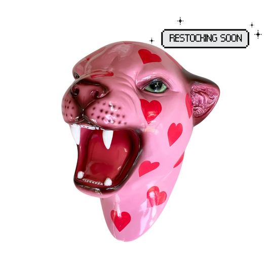 Heartbreaker the Love Heart Leopard Wall Mounted Head