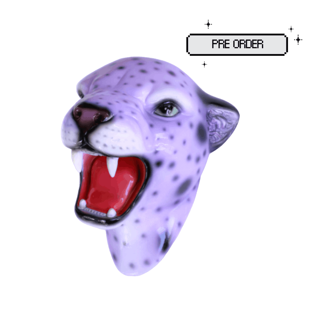 Pre-Order Iris the Purple Leopard Wall Mounted Head