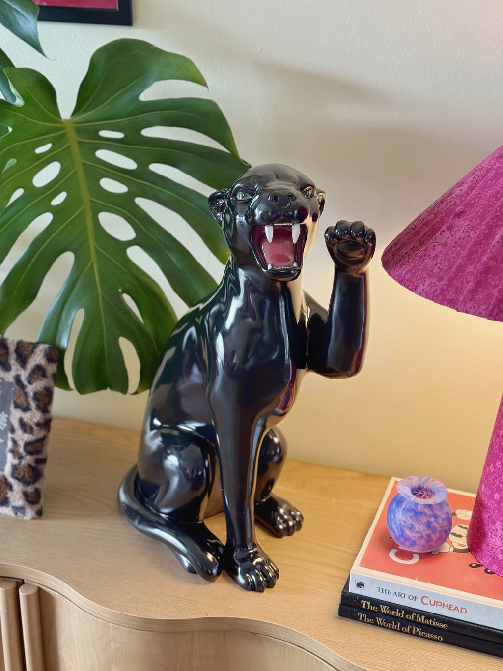 Obsidian the Black Panther Statue