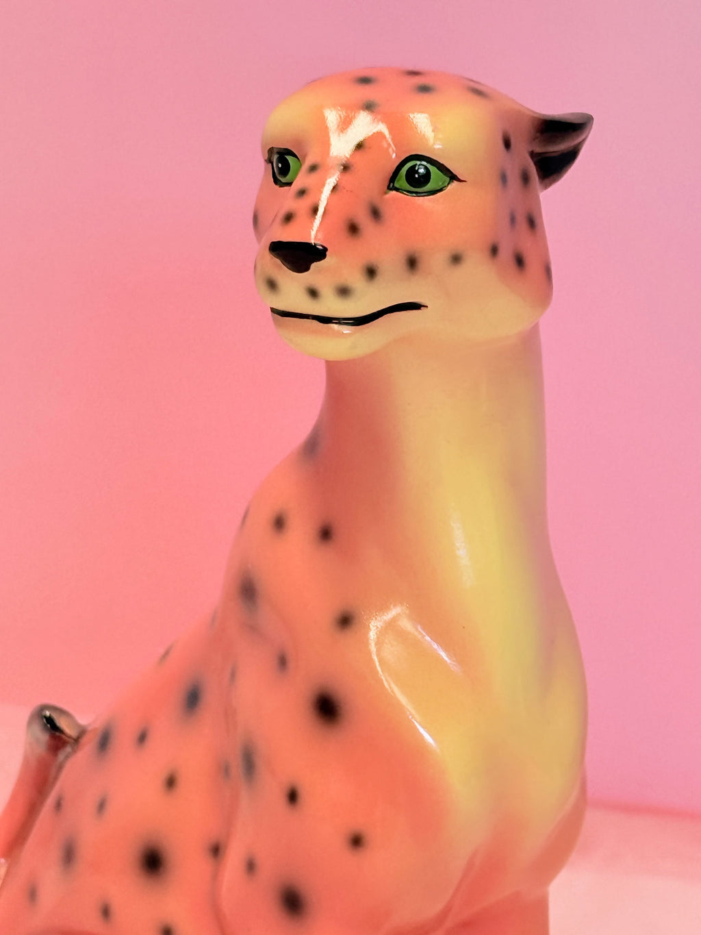 Flawed Petal the Pink Leopard Statue