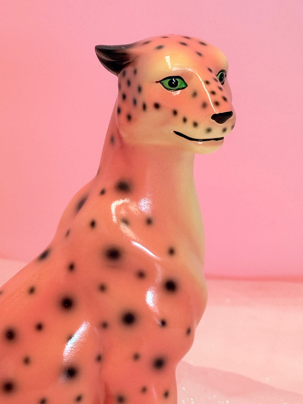 Flawed Petal the Pink Leopard Statue