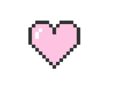 pixel heart transparent background