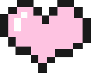 pixel heart transparent background