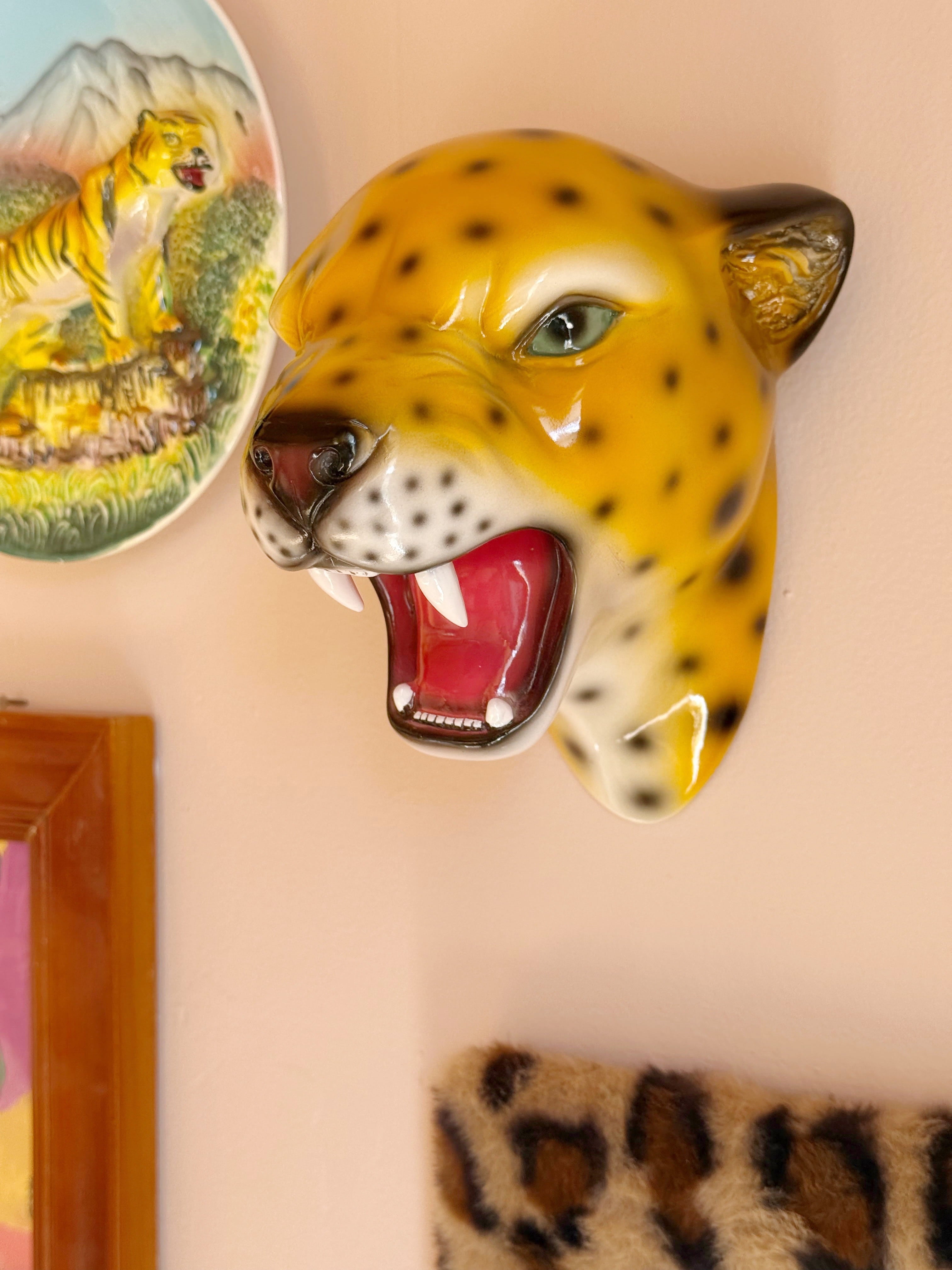 Saffron the Natural Leopard Wall Mounted Head