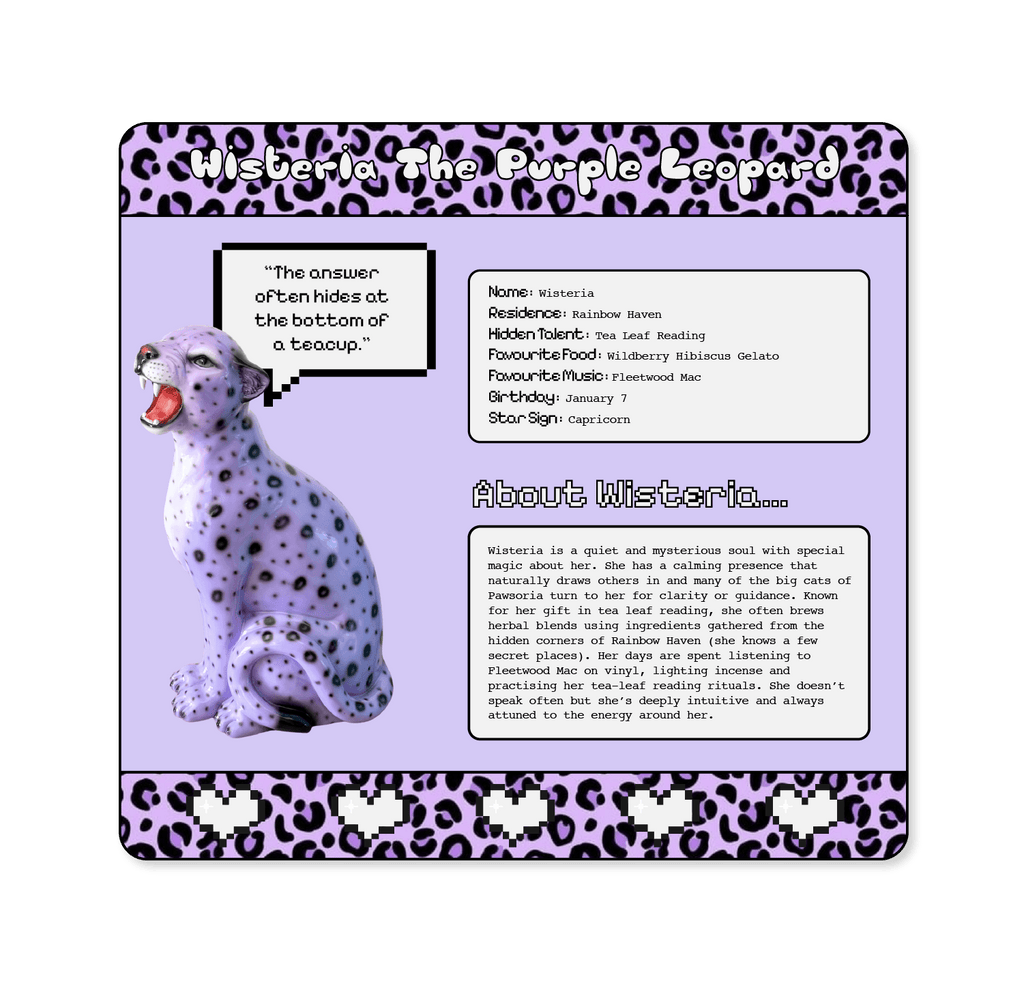 Wisteria the Purple Leopard