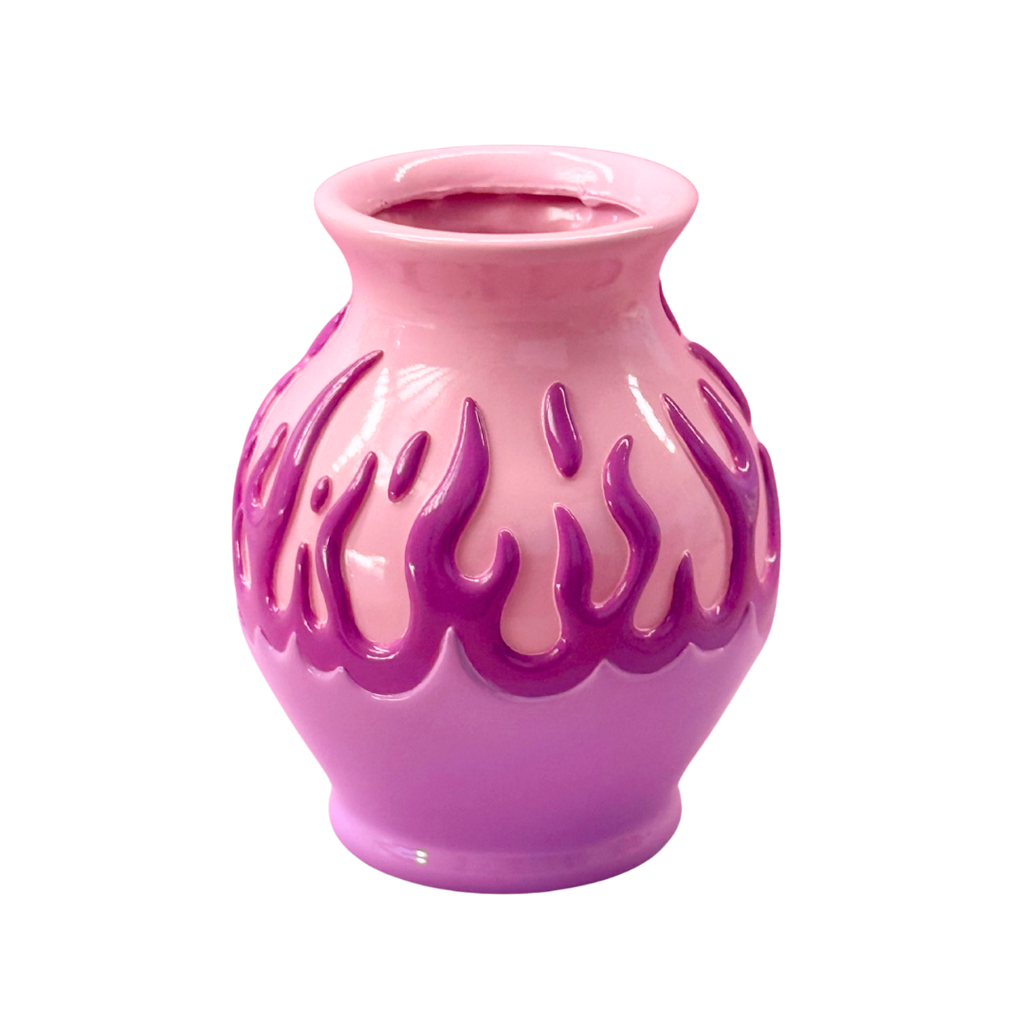 Fuchsia Flame Vase