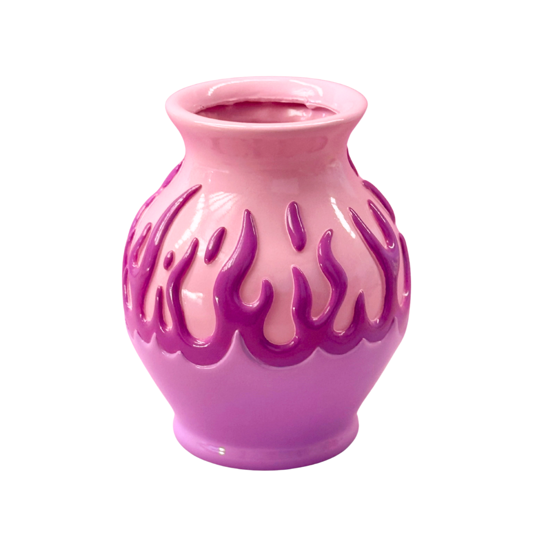 Fuchsia Flame Vase