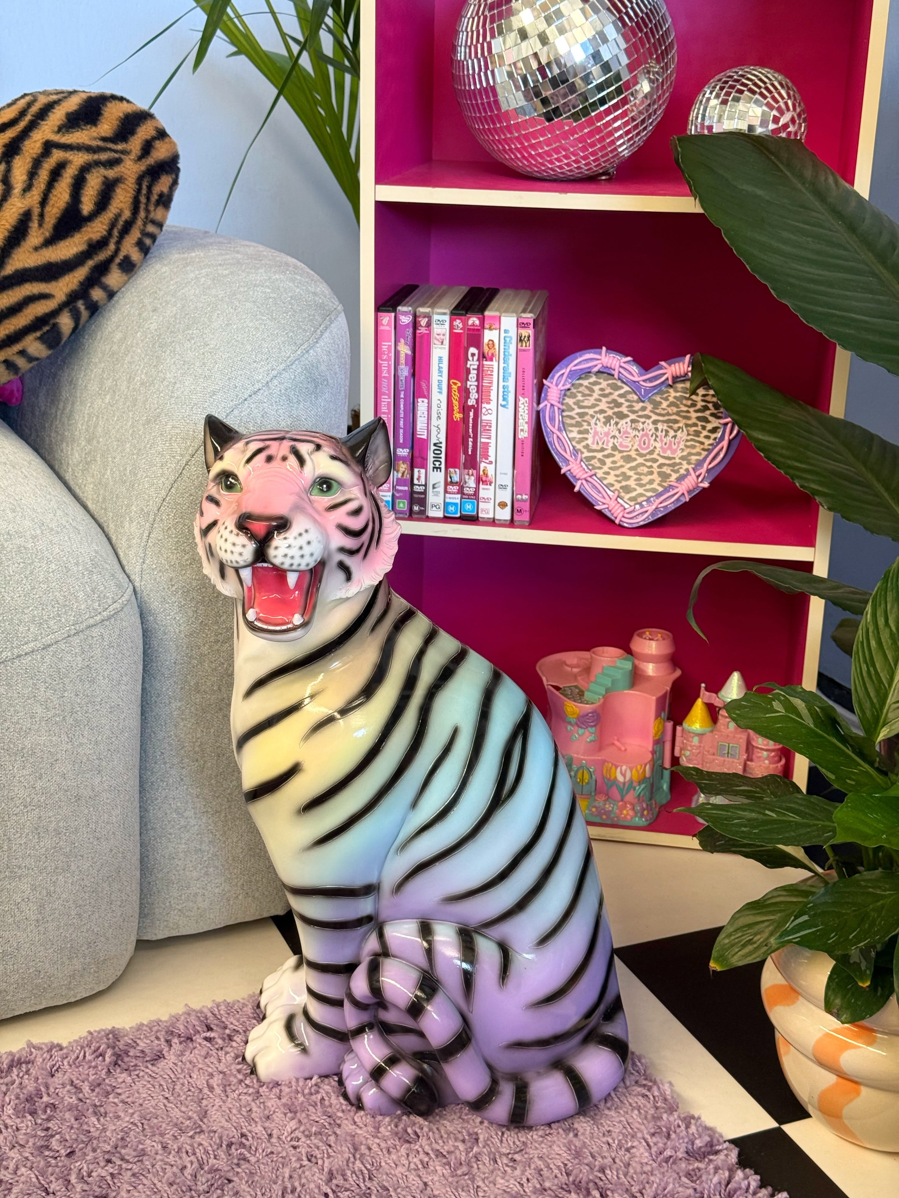 COMING SOON Daydream the Pastel Rainbow Tiger Statue