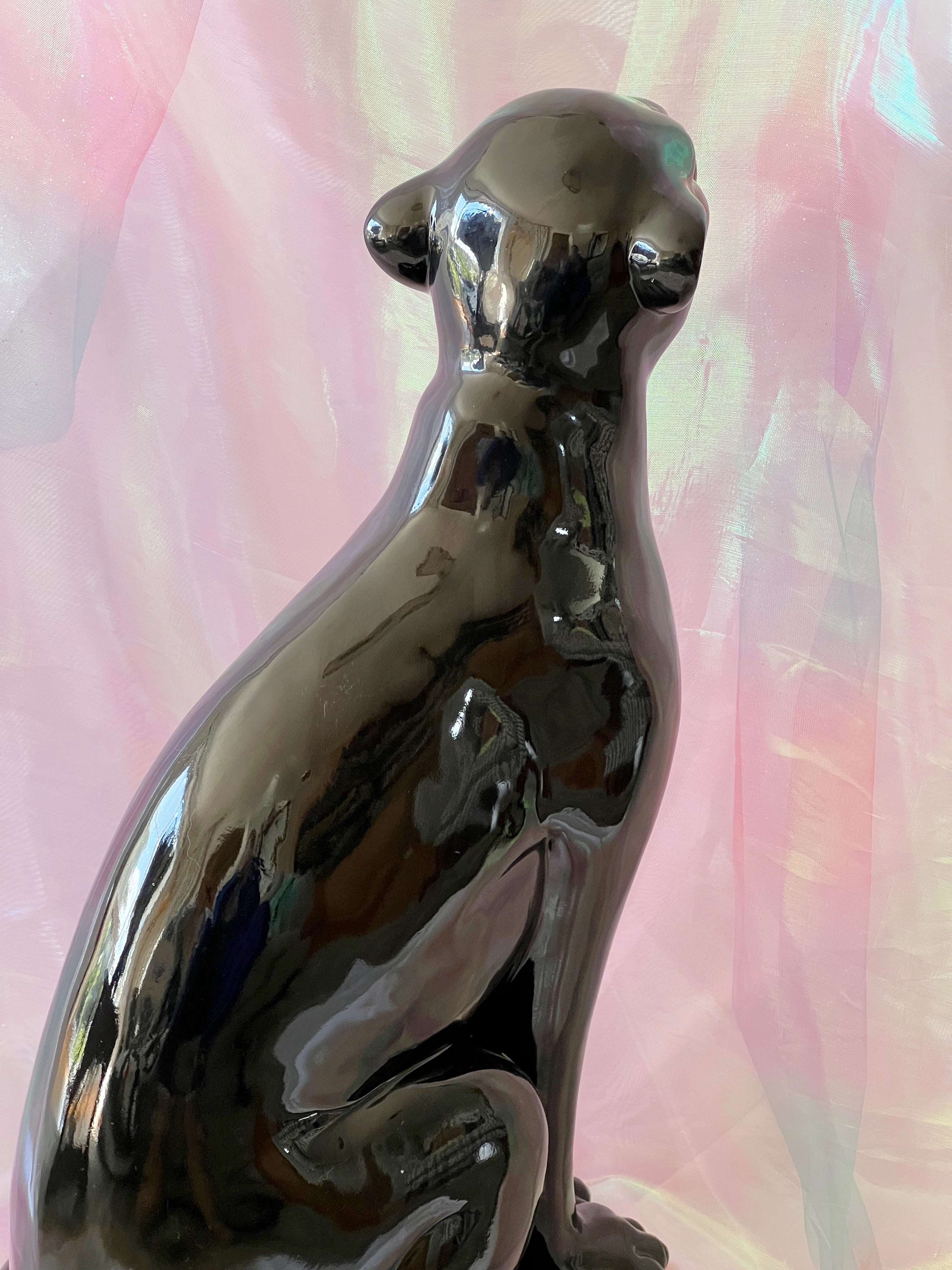 large black panther statue