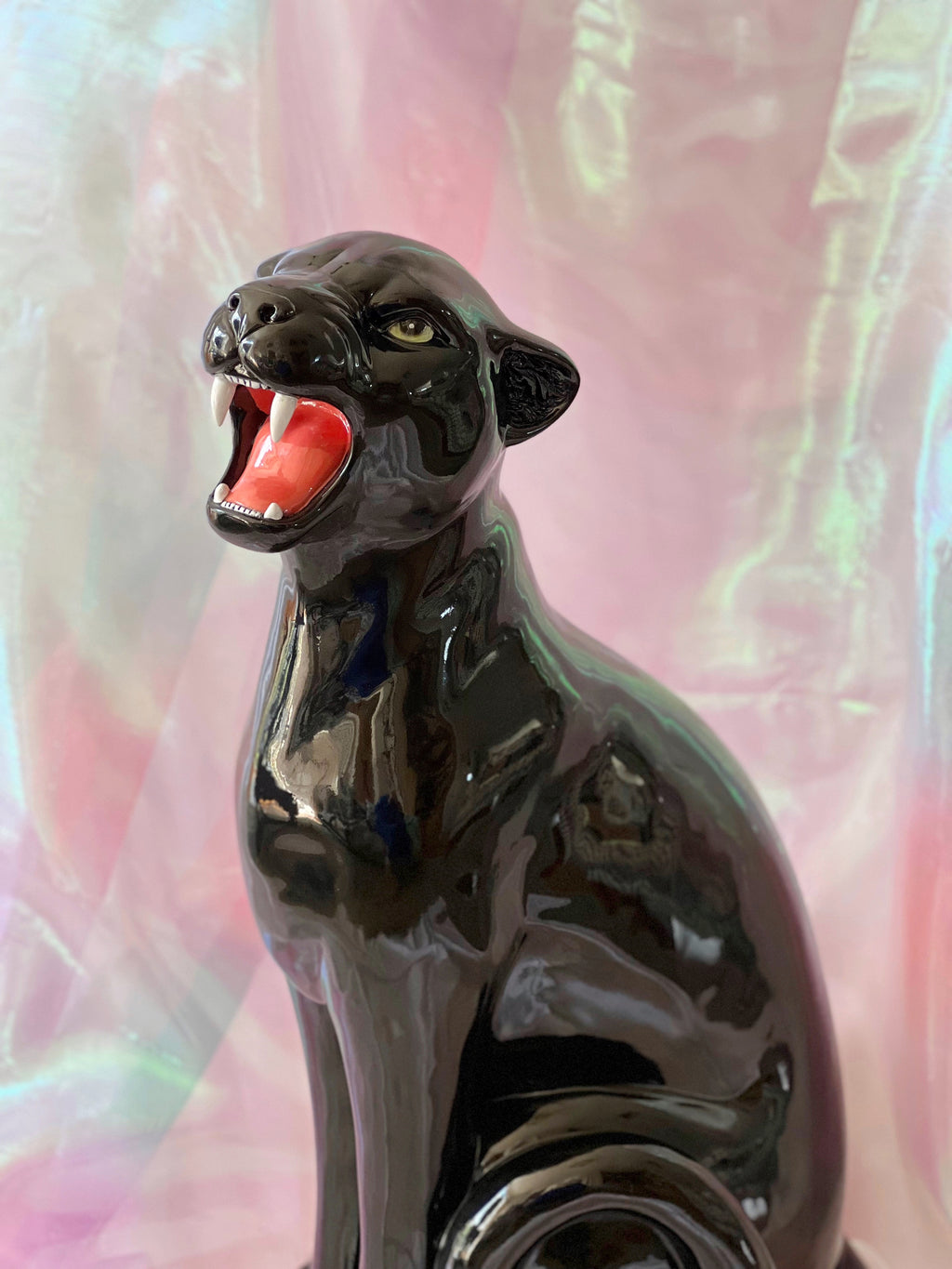 large black panther statue