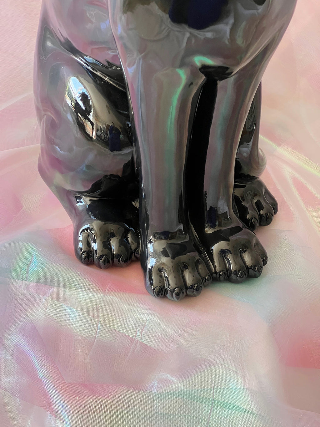 large black panther statue