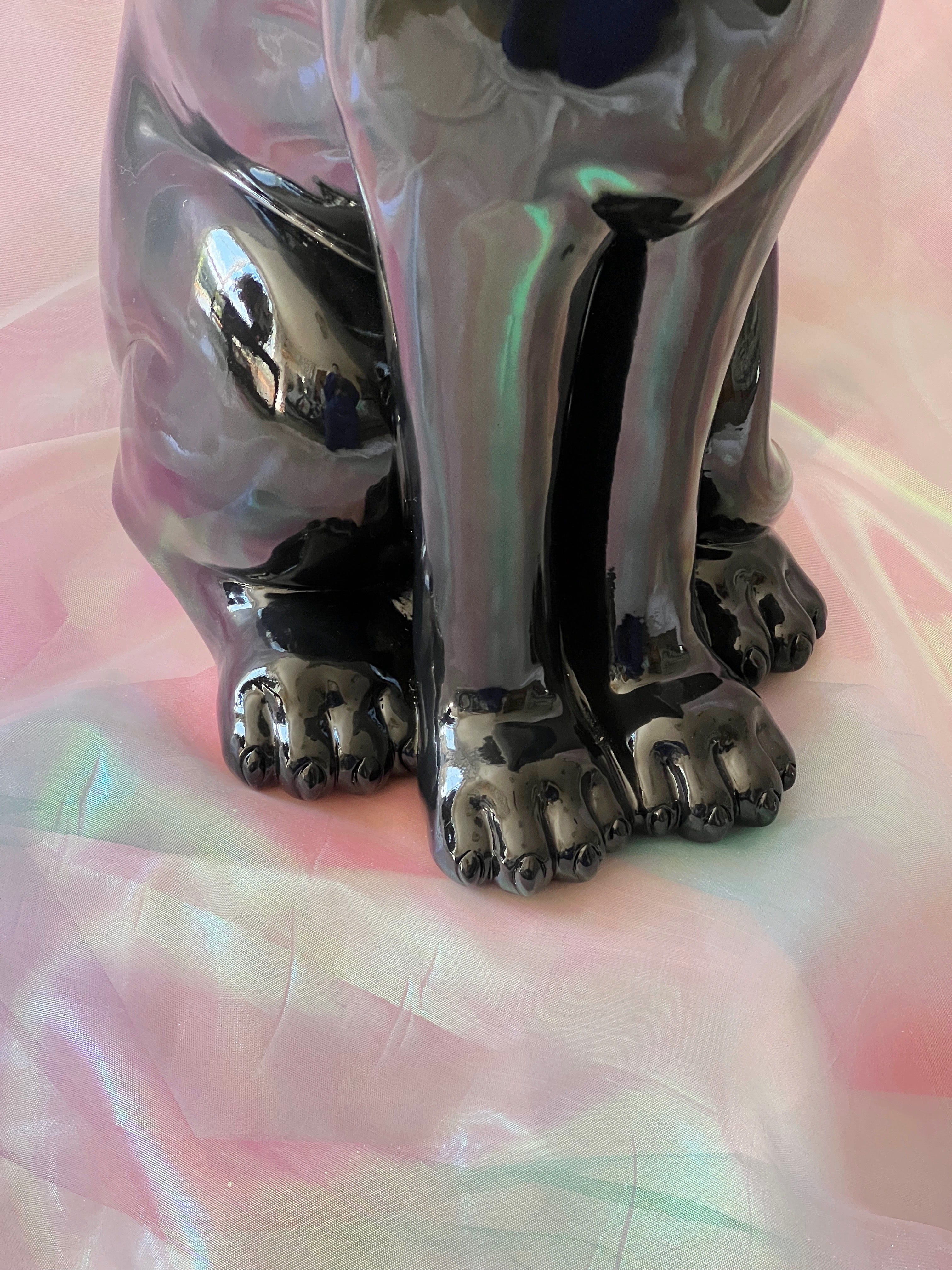 large black panther statue