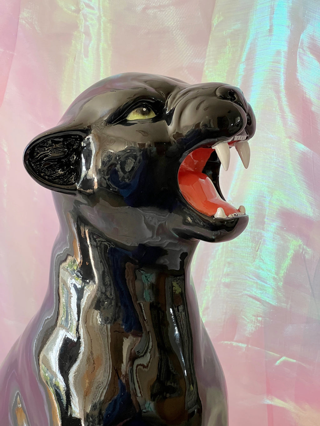 large black panther statue