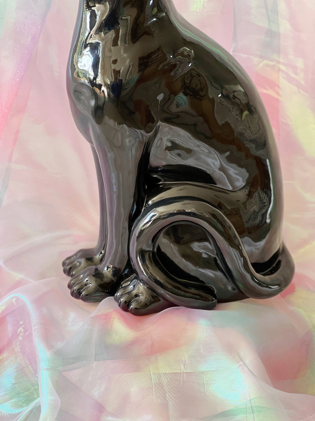 large black panther statue