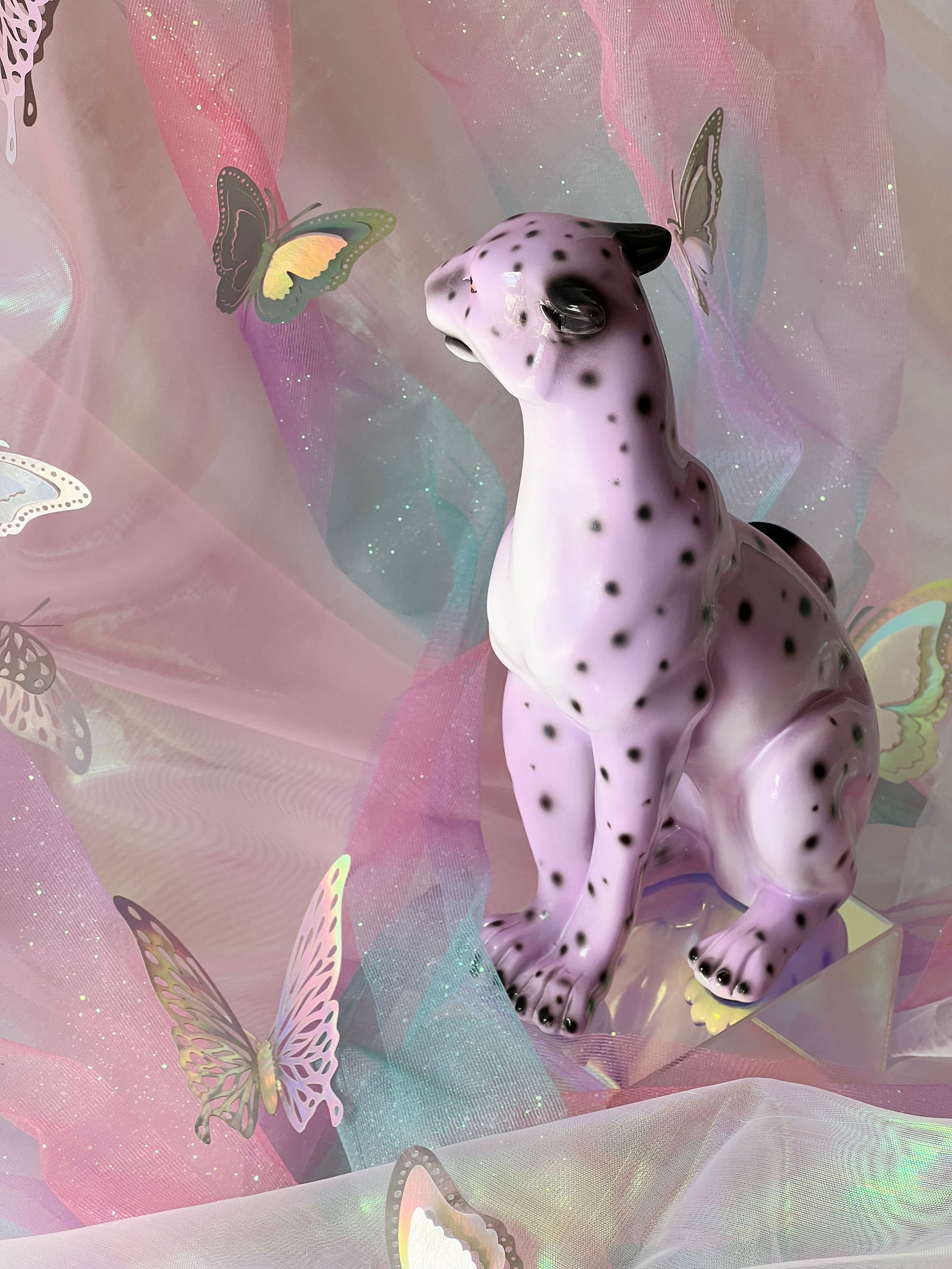 Lily the Lilac Leopard Statue