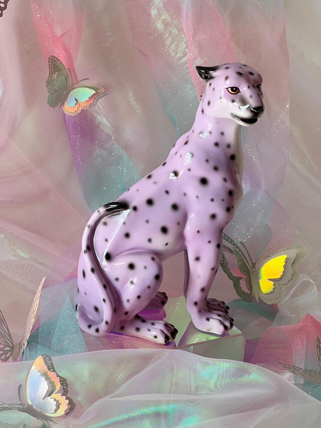 Lily the Lilac Leopard Statue