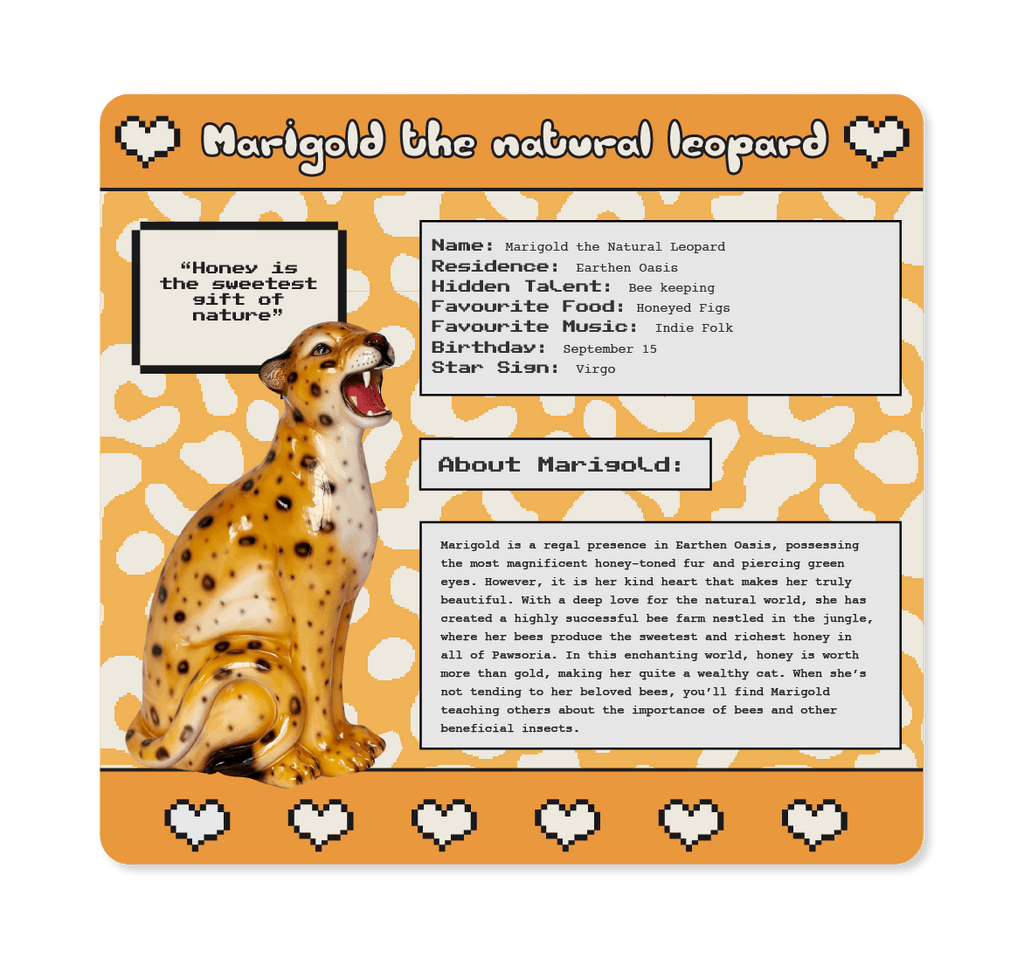 Marigold the Natural Leopard Statue