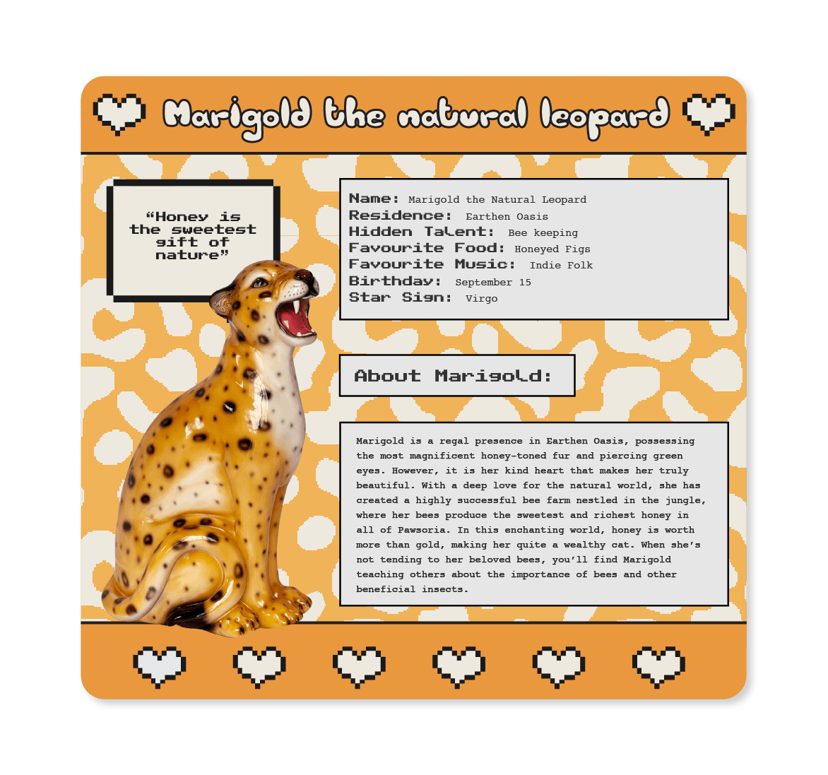 Marigold the Natural Leopard Statue