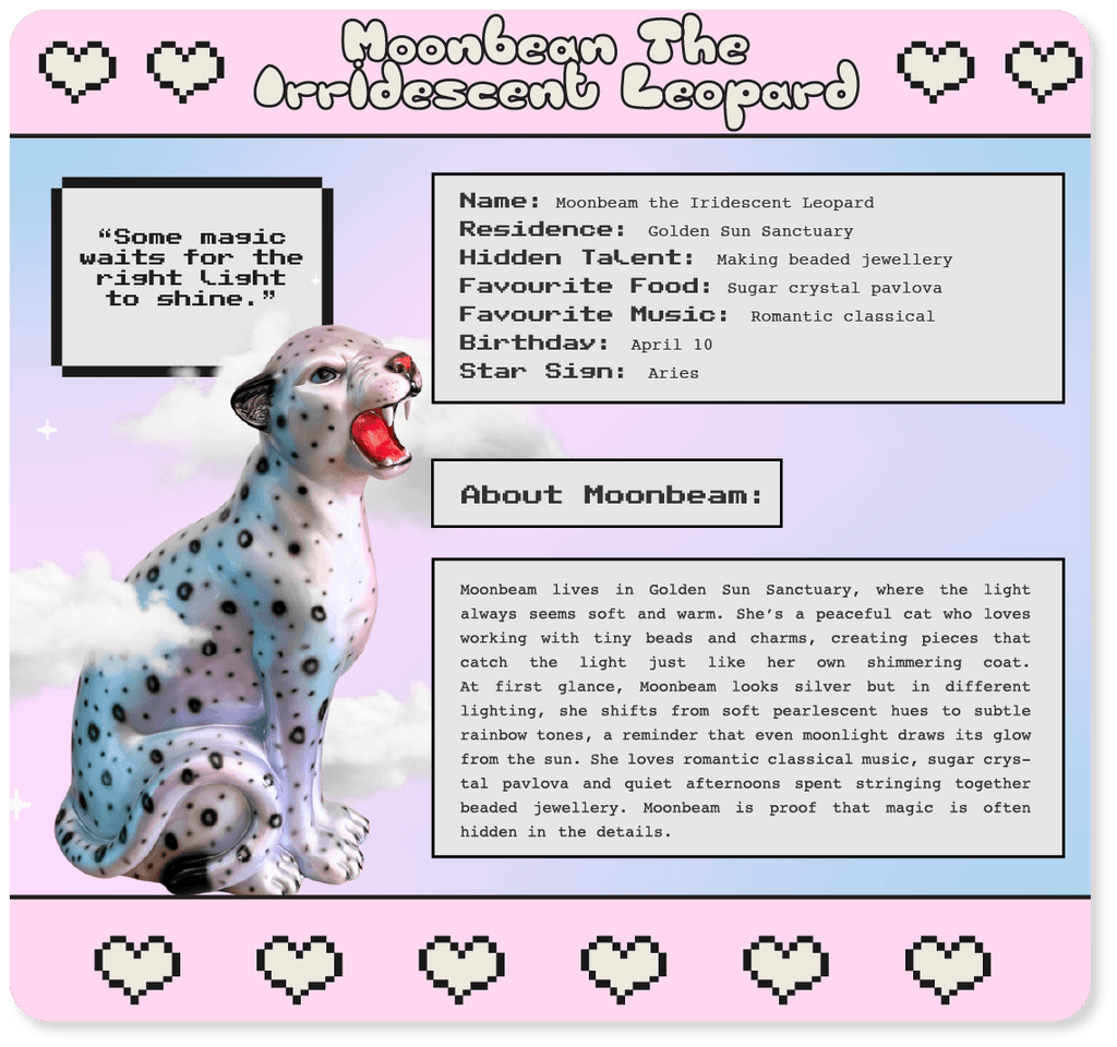 Moonbeam the Iridescent Leopard