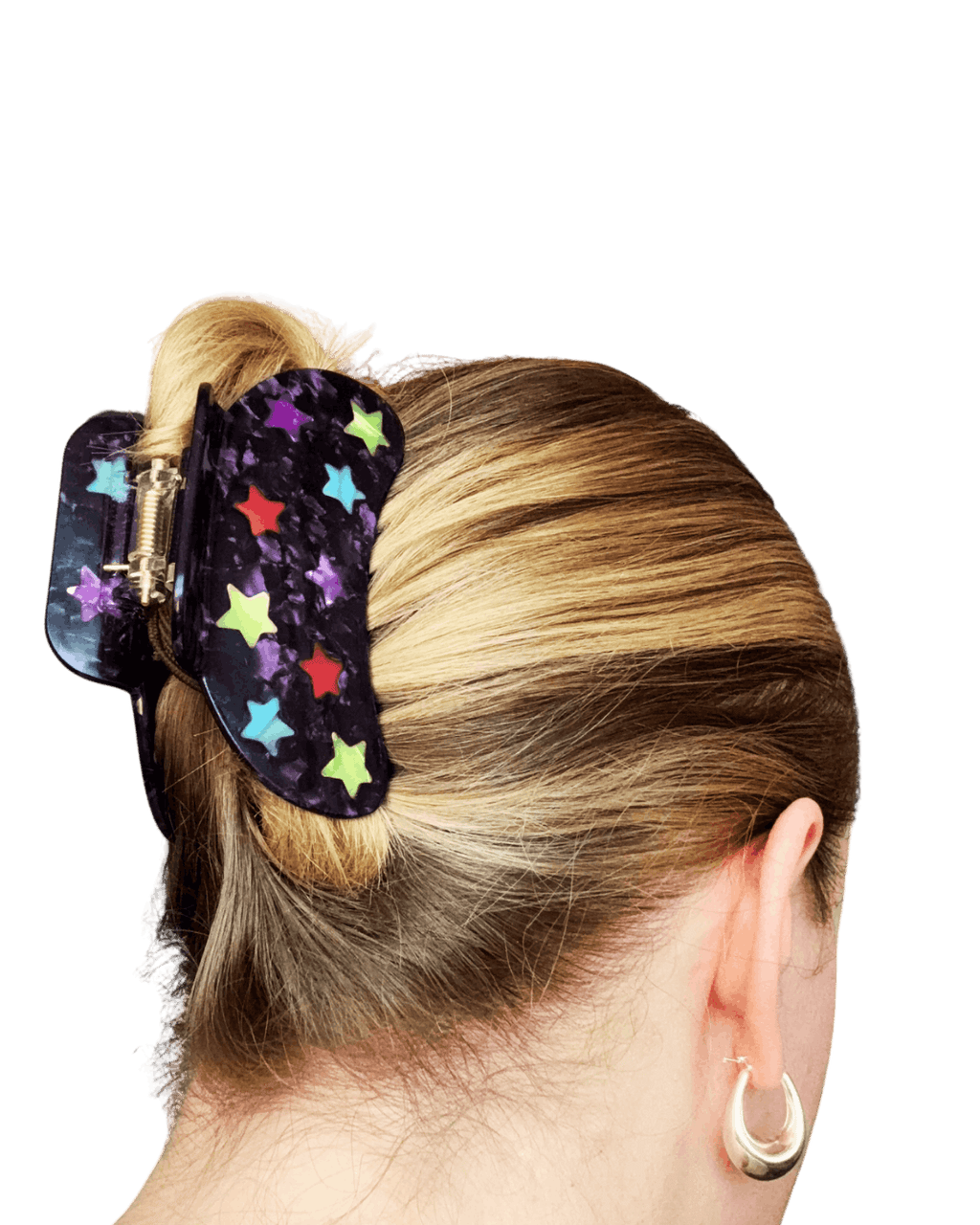 Neon Galaxy Hair Claw Clip
