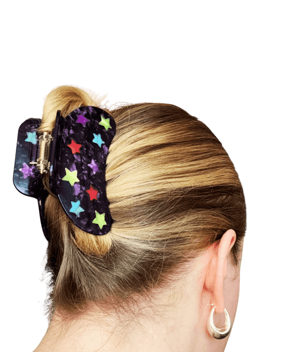 Neon Galaxy Hair Claw Clip