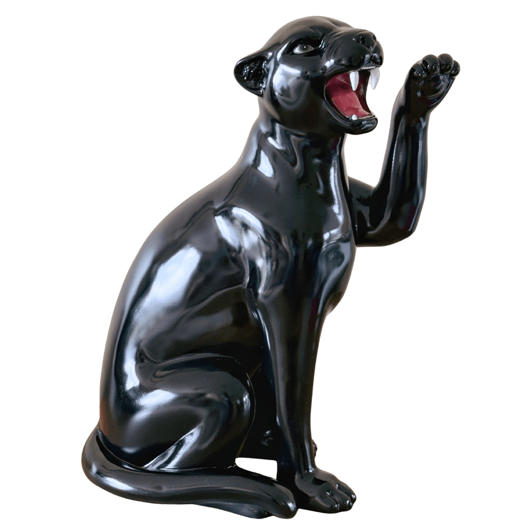 Obsidian the Black Panther Statue
