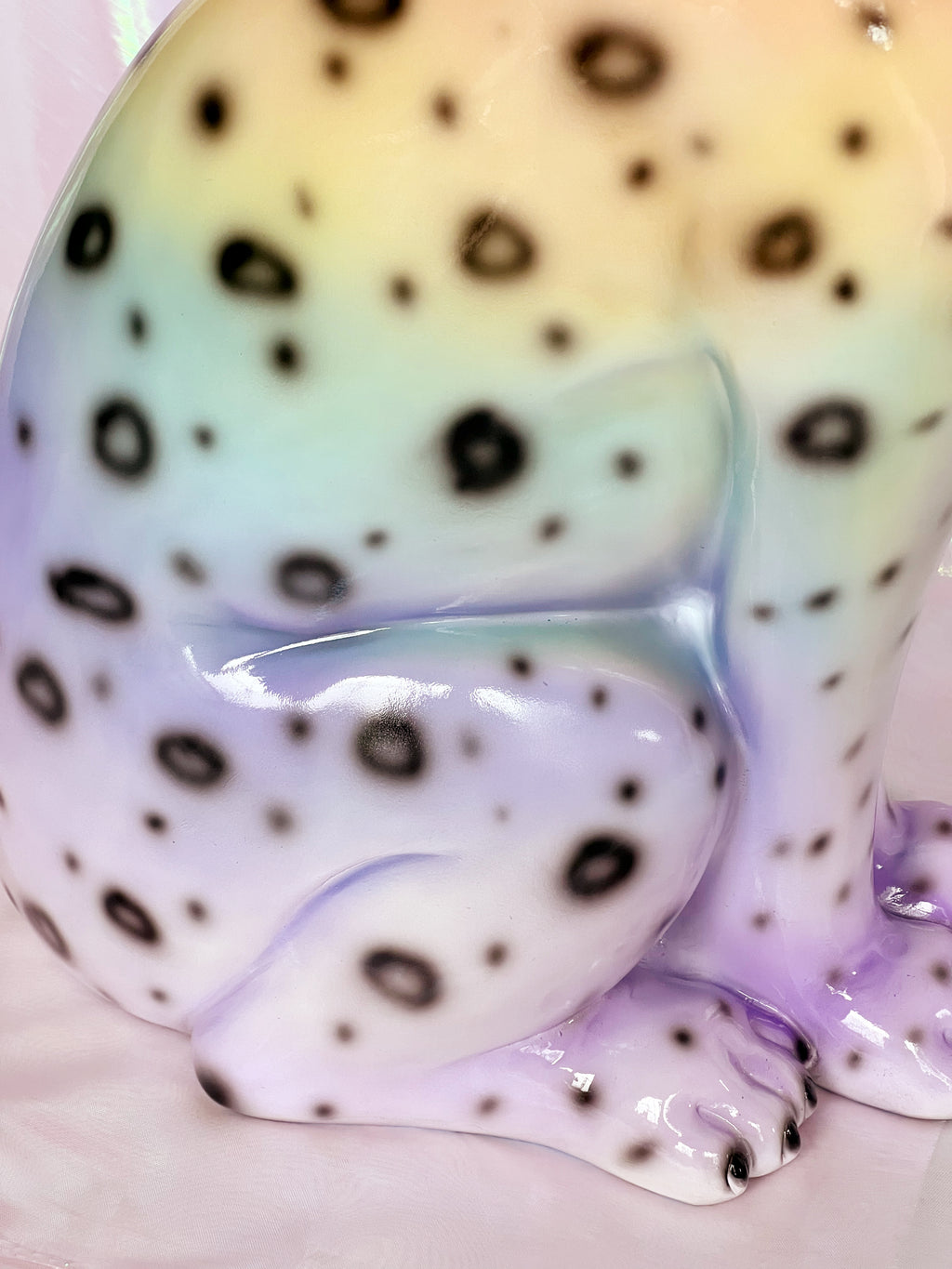 rainbow leopard statue