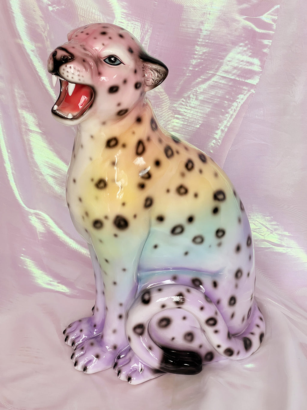 rainbow leopard statue