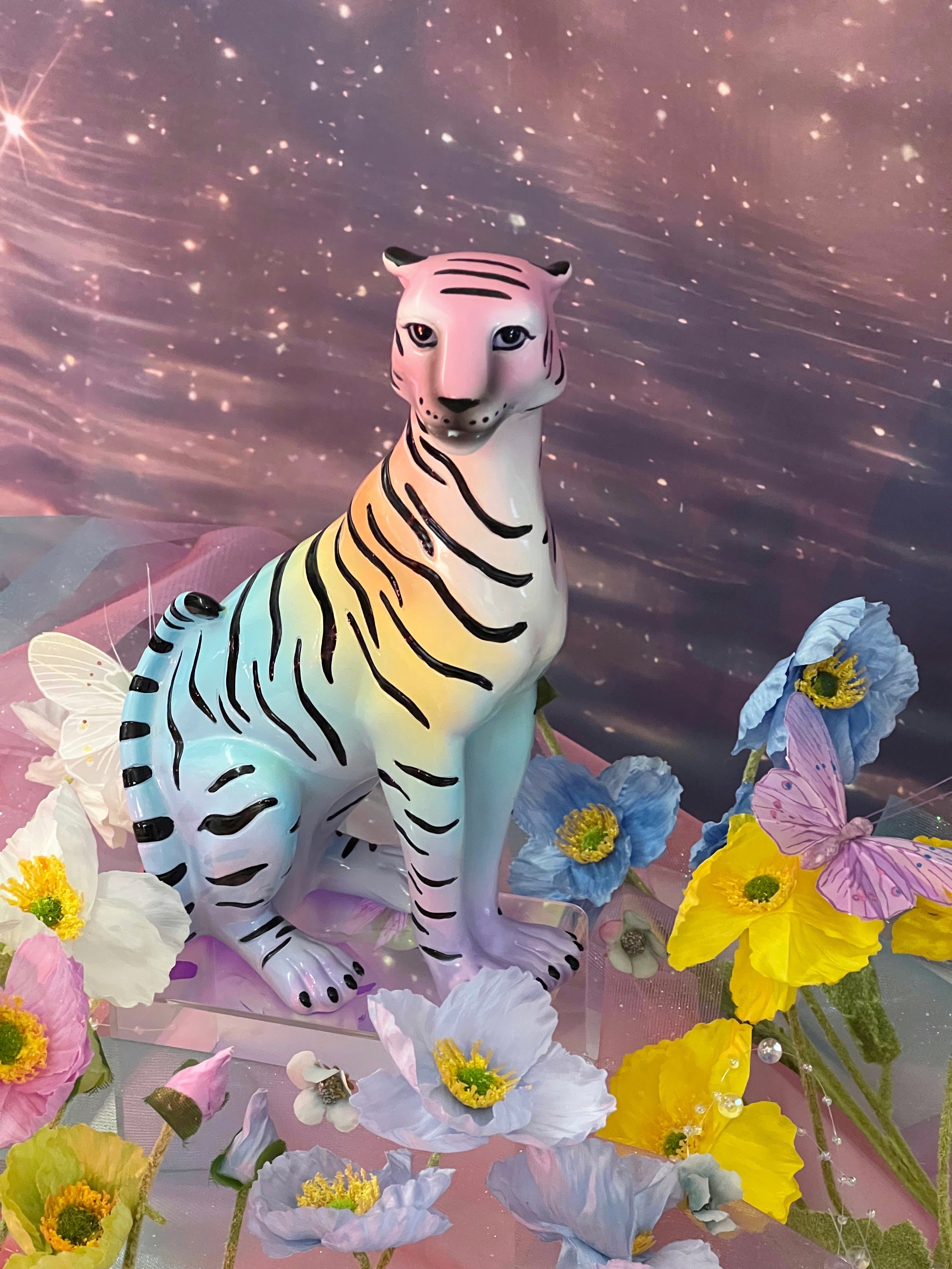 rainbow tiger statue