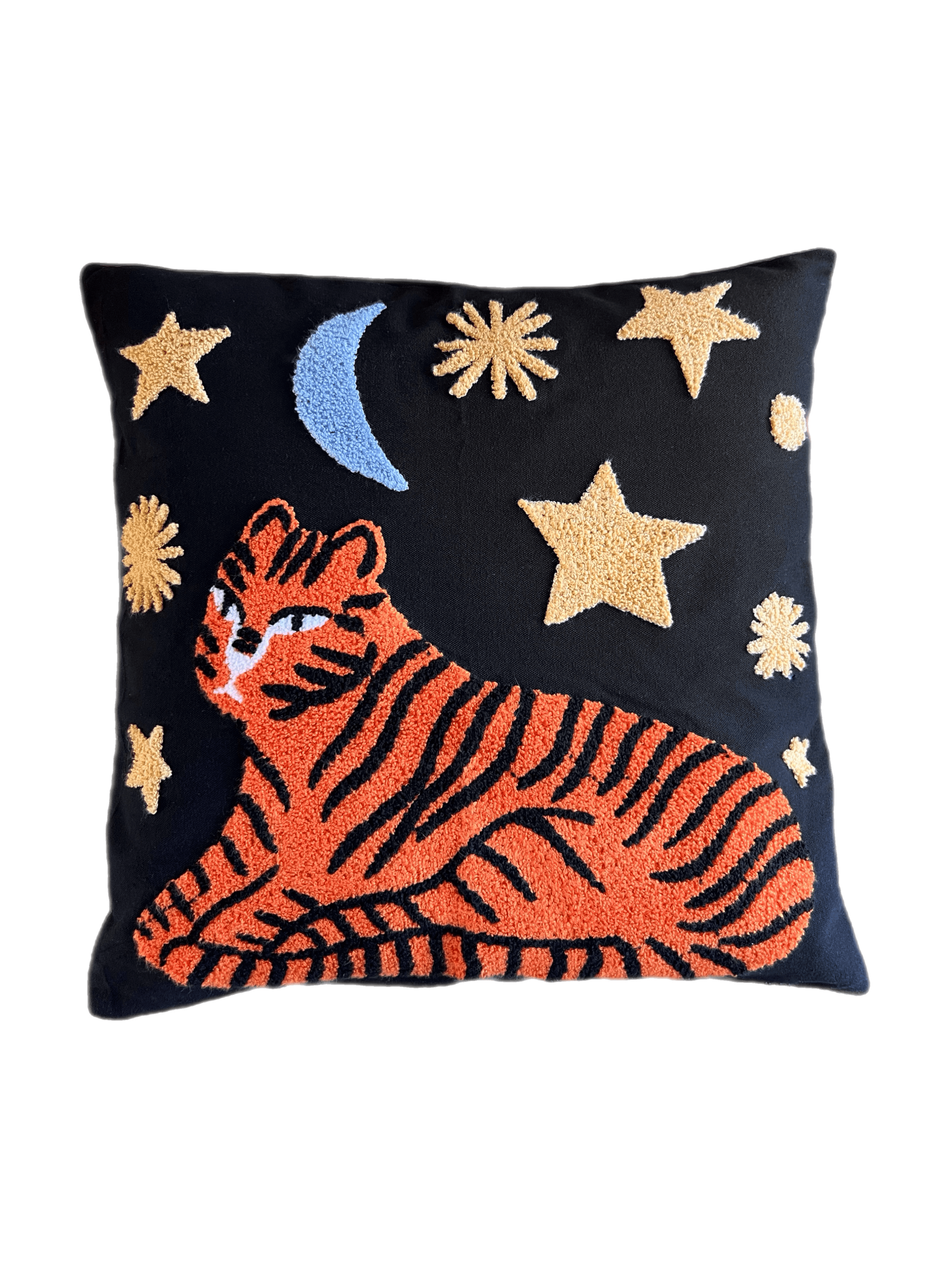 tiger and stars cushion cover