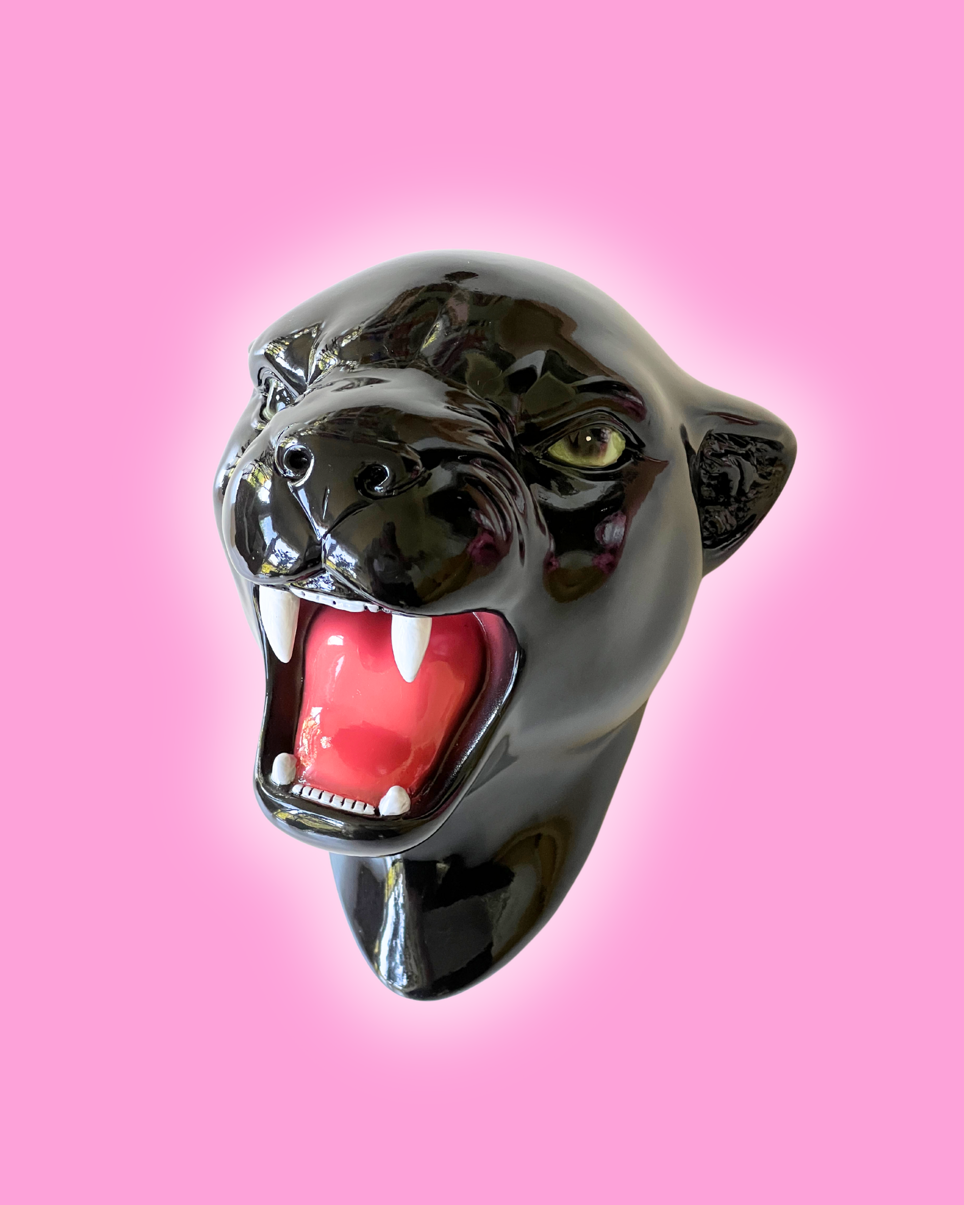 Midnight the Classic Black Panther Wall Mounted Head